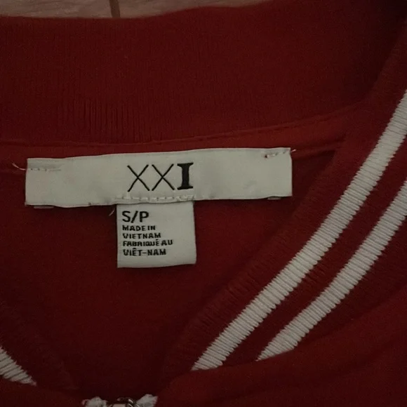 Forever 21 zipped red sweater. - Picture 2 of 3